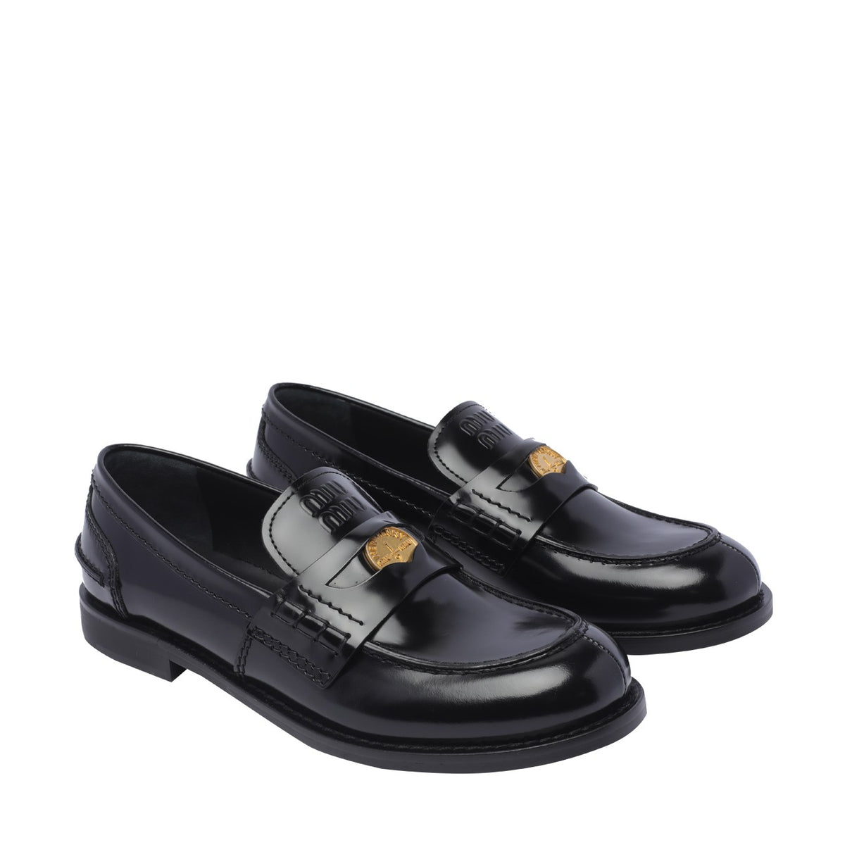Miu Miu Miu Miu Women Logo Loafers