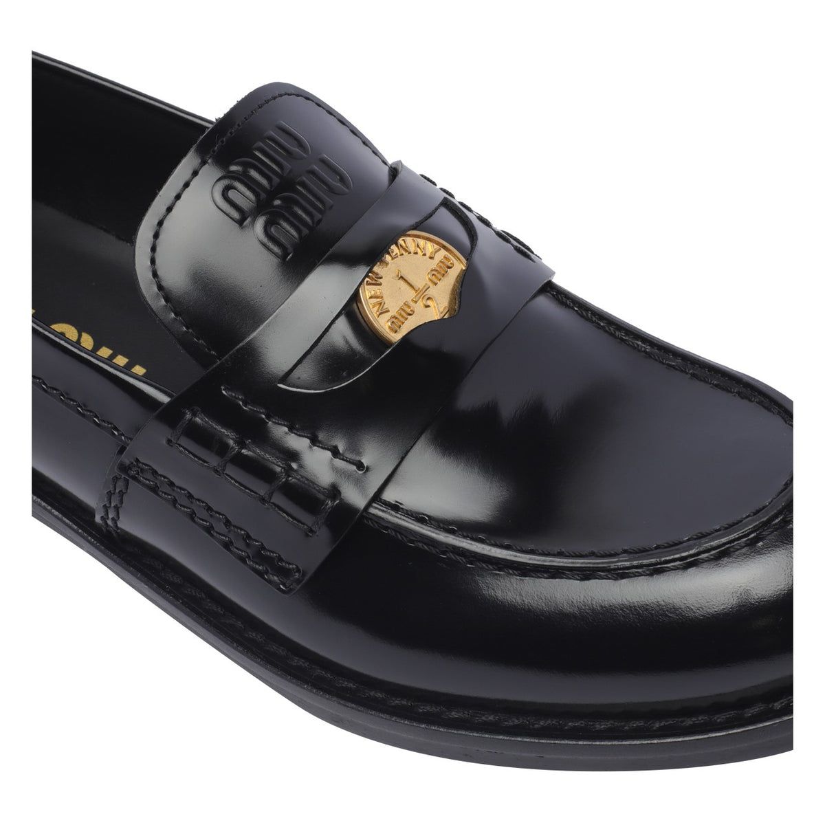 Miu Miu Miu Miu Women Logo Loafers