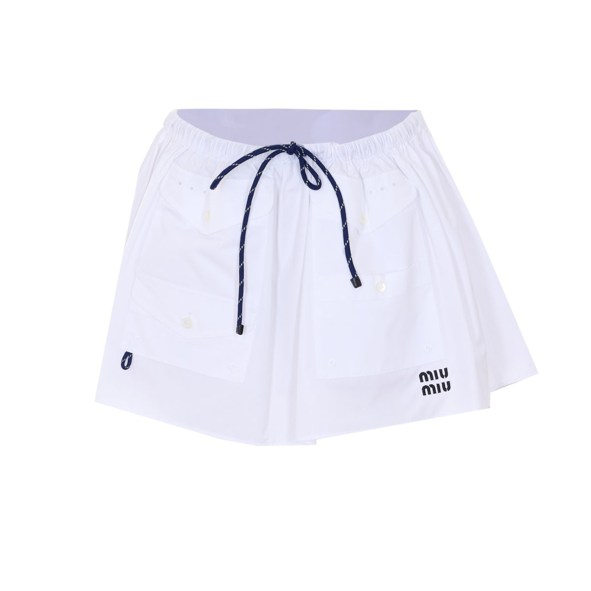 Miu Miu Women Logo Mini Skirt