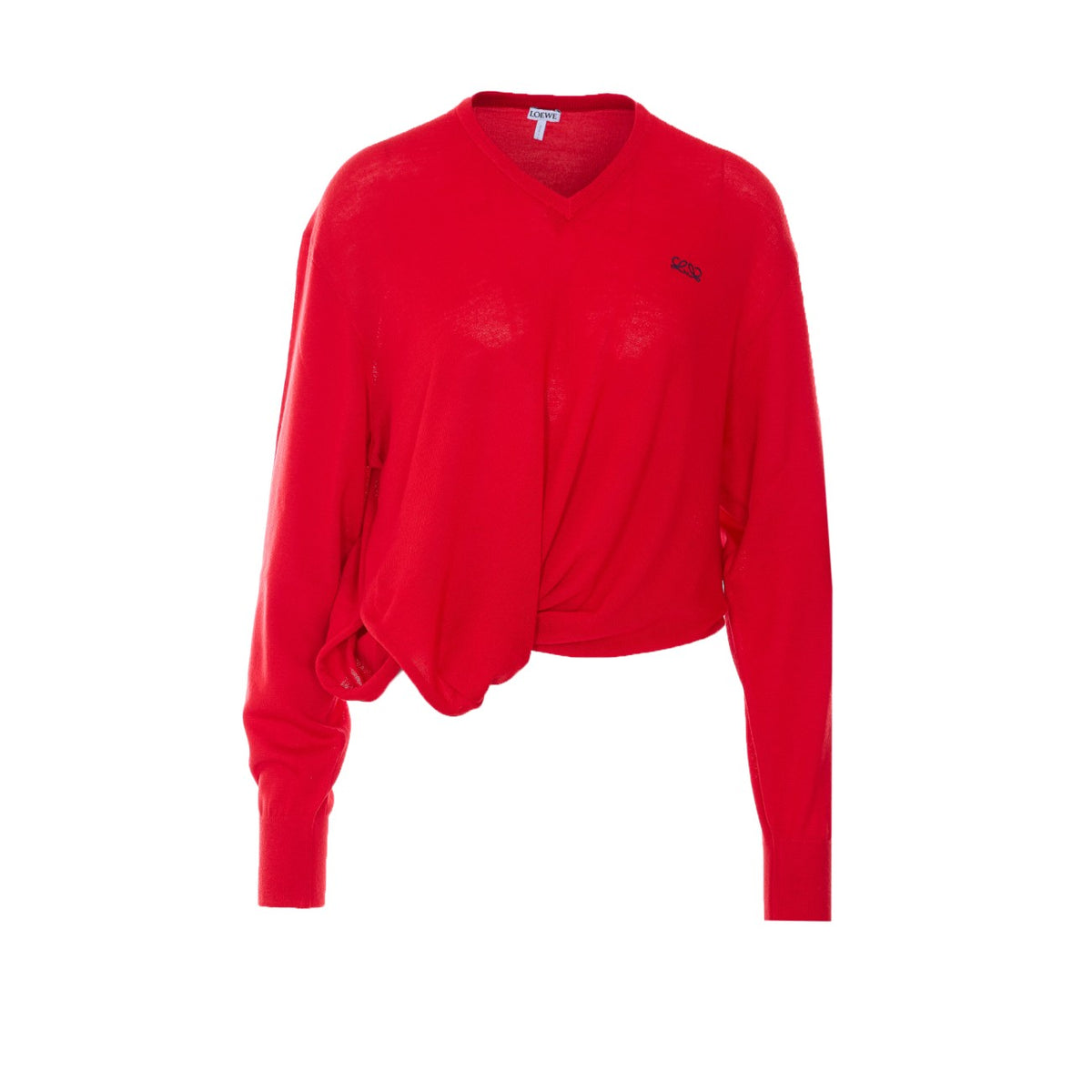 Loewe Loewe Women Logo Monogram Draped Sweater