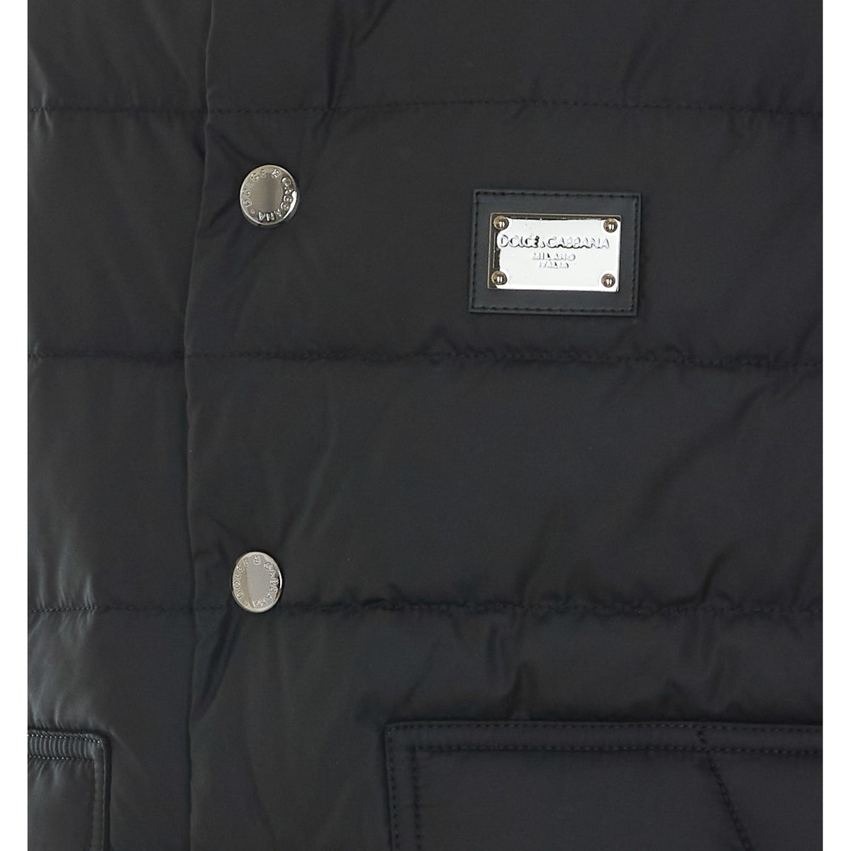 Dolce&Gabbana Men Logo Plaque Down Vest