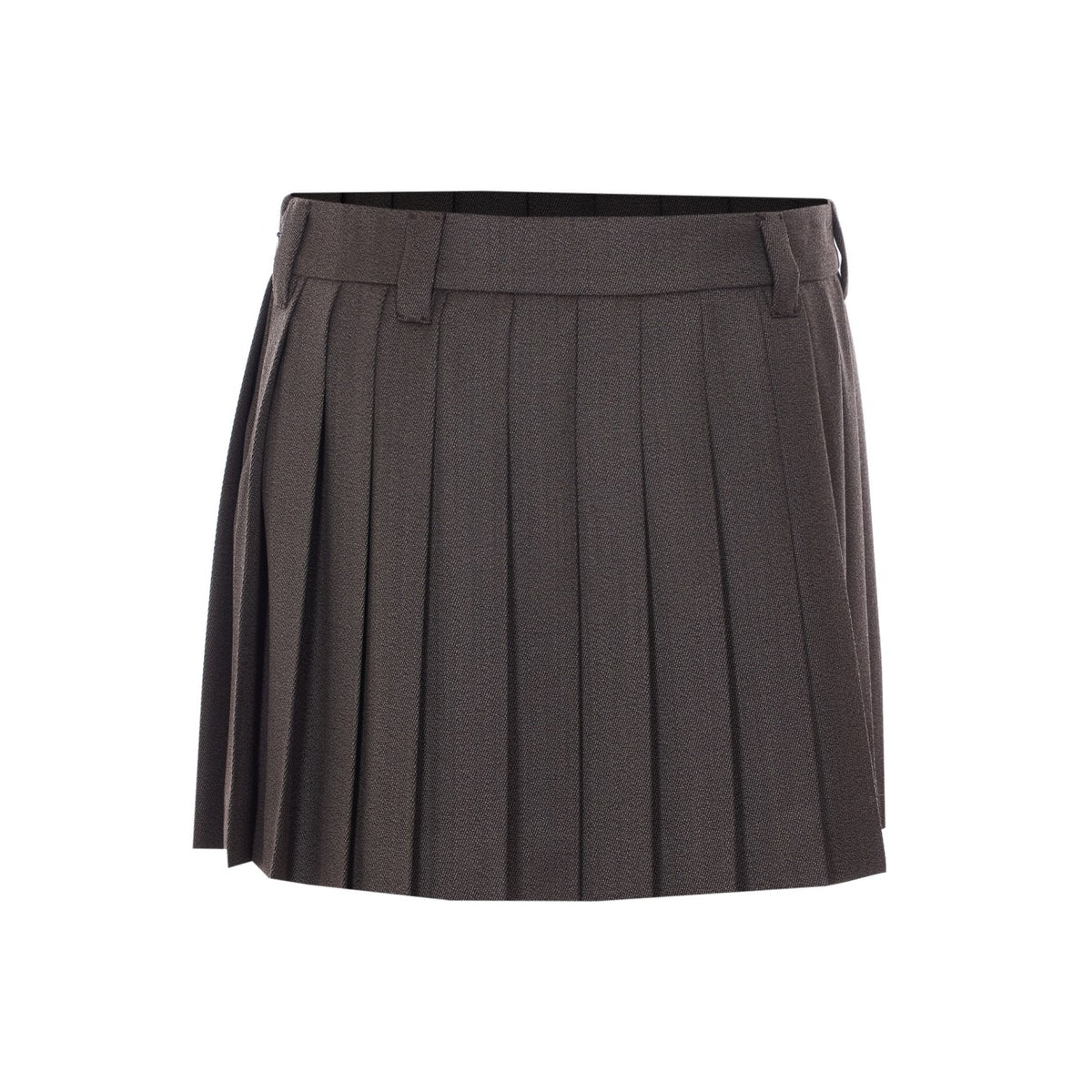 Miu Miu Miu Miu Women Logo Pleated Skirt
