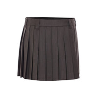 Miu Miu Miu Miu Women Logo Pleated Skirt