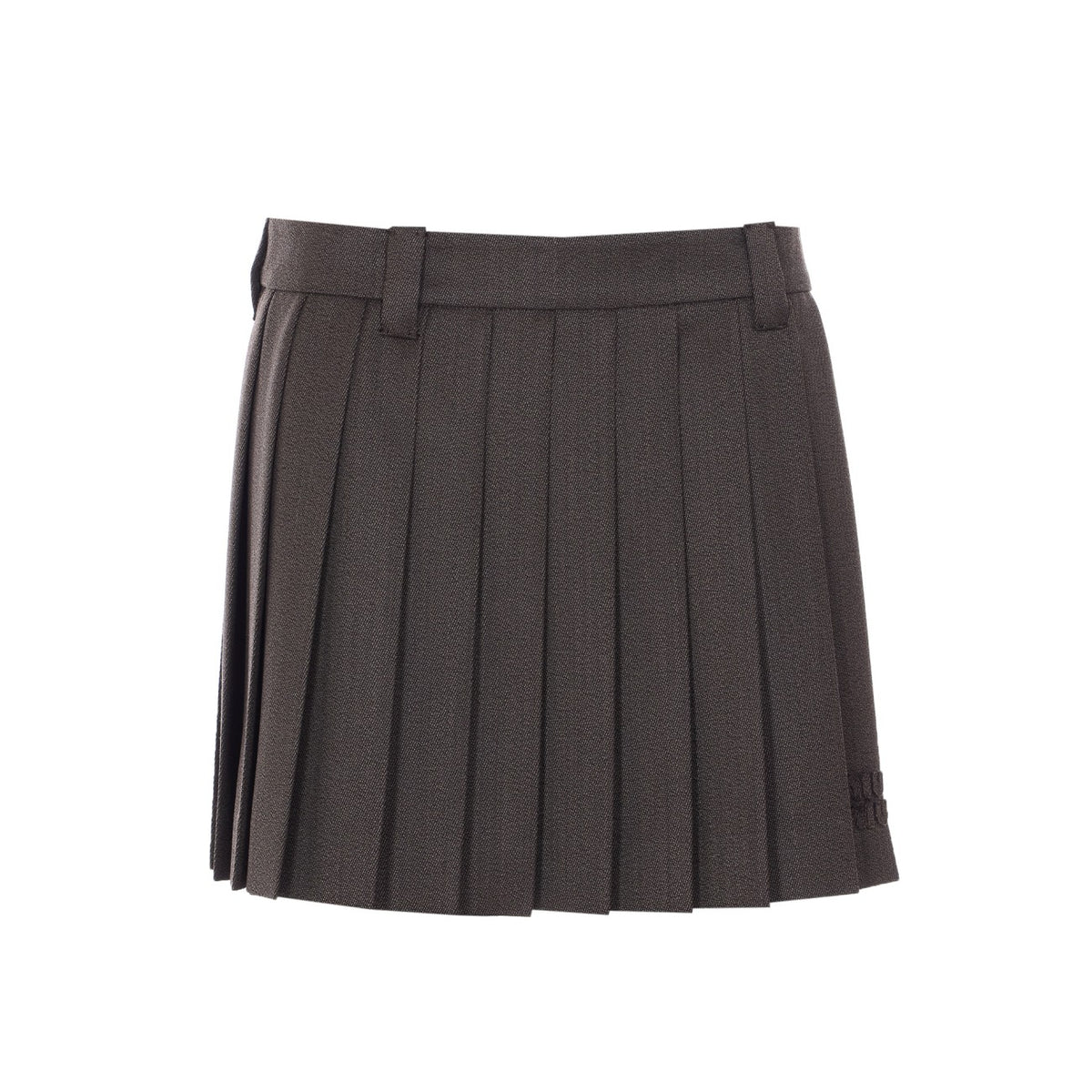 Miu Miu Miu Miu Women Logo Pleated Skirt