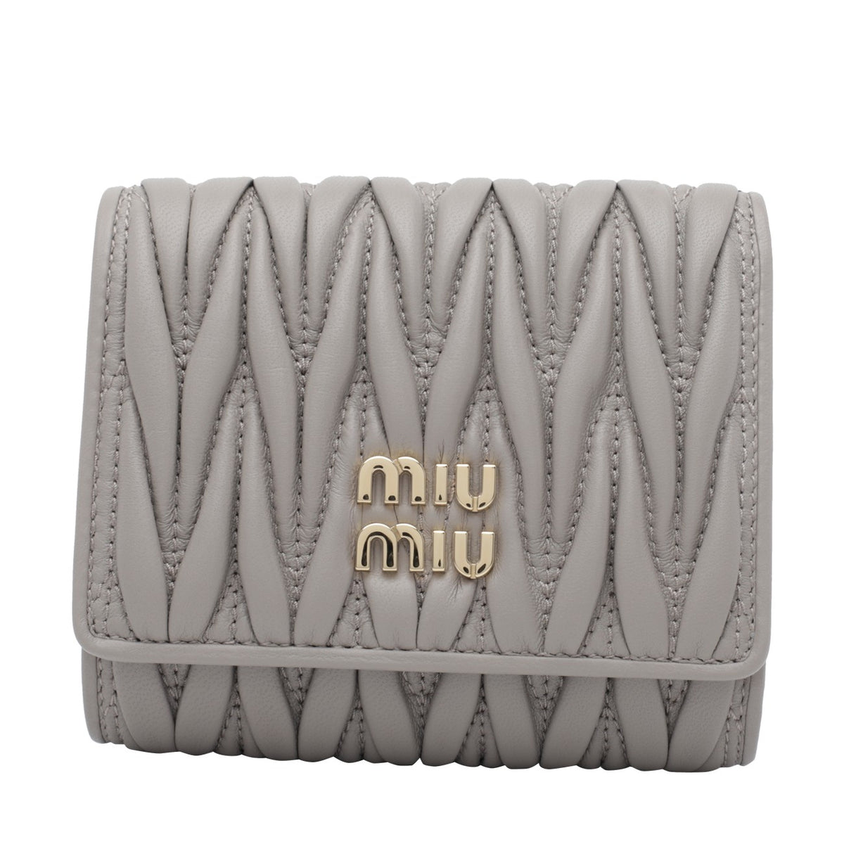 Miu Miu Women Logo Pleated Wallet