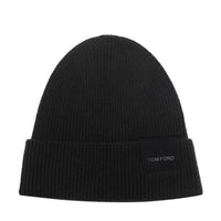 Tom Ford Men Logo Ribbed Cashmere Beanie