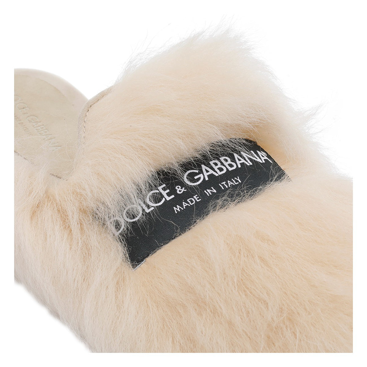 Dolce&Gabbana Dolce&Gabbana Women Logo Shearling And Suede Slippers