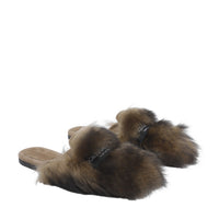 Dolce&Gabbana Dolce&Gabbana Women Logo Shearling And Suede Slippers