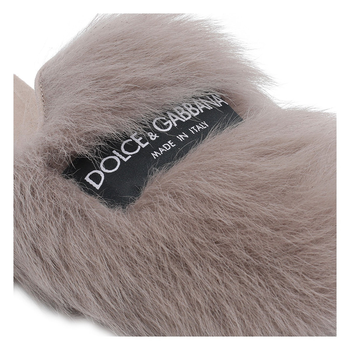Dolce&Gabbana Dolce&Gabbana Women Logo Shearling And Suede Slippers