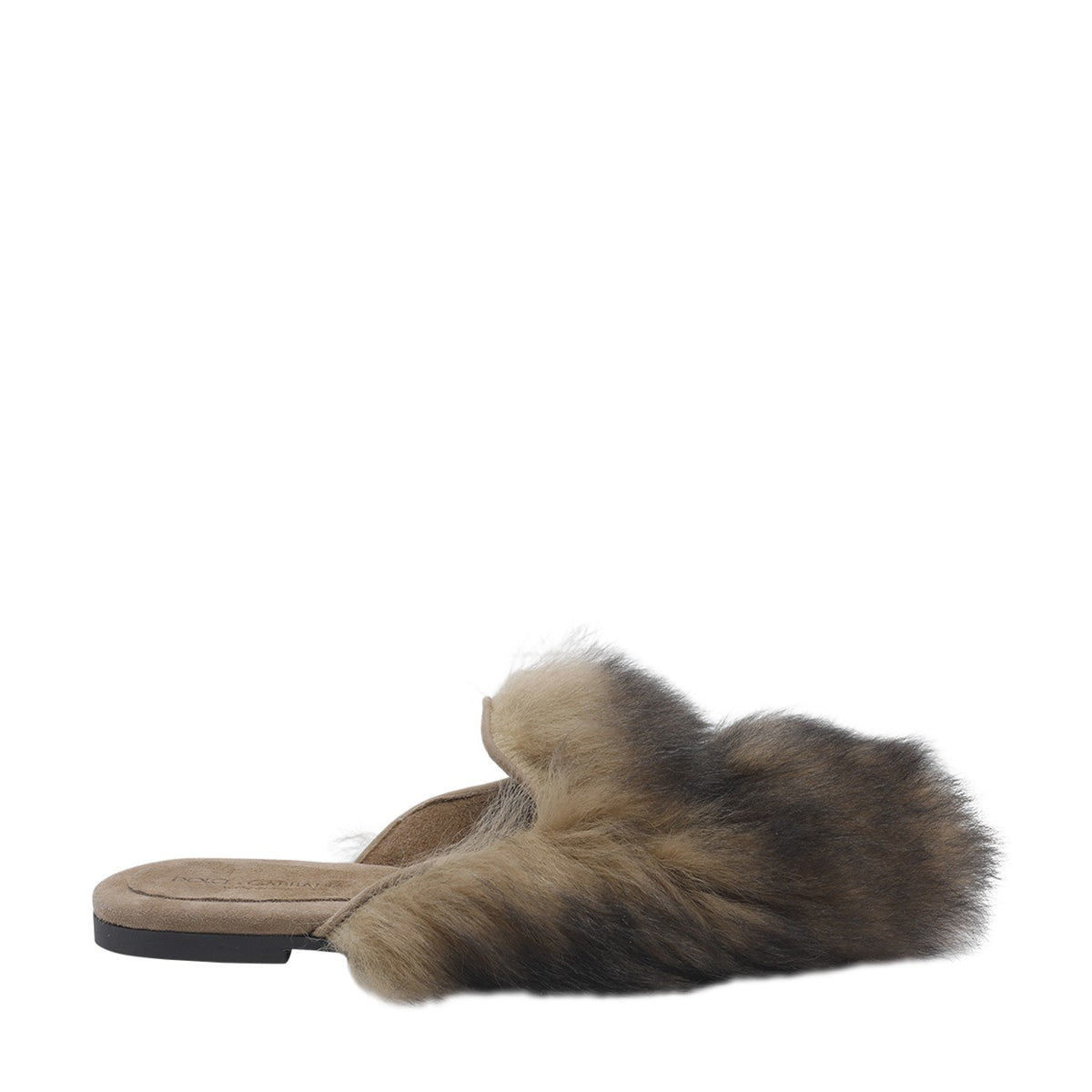 Dolce&Gabbana Dolce&Gabbana Women Logo Shearling And Suede Slippers