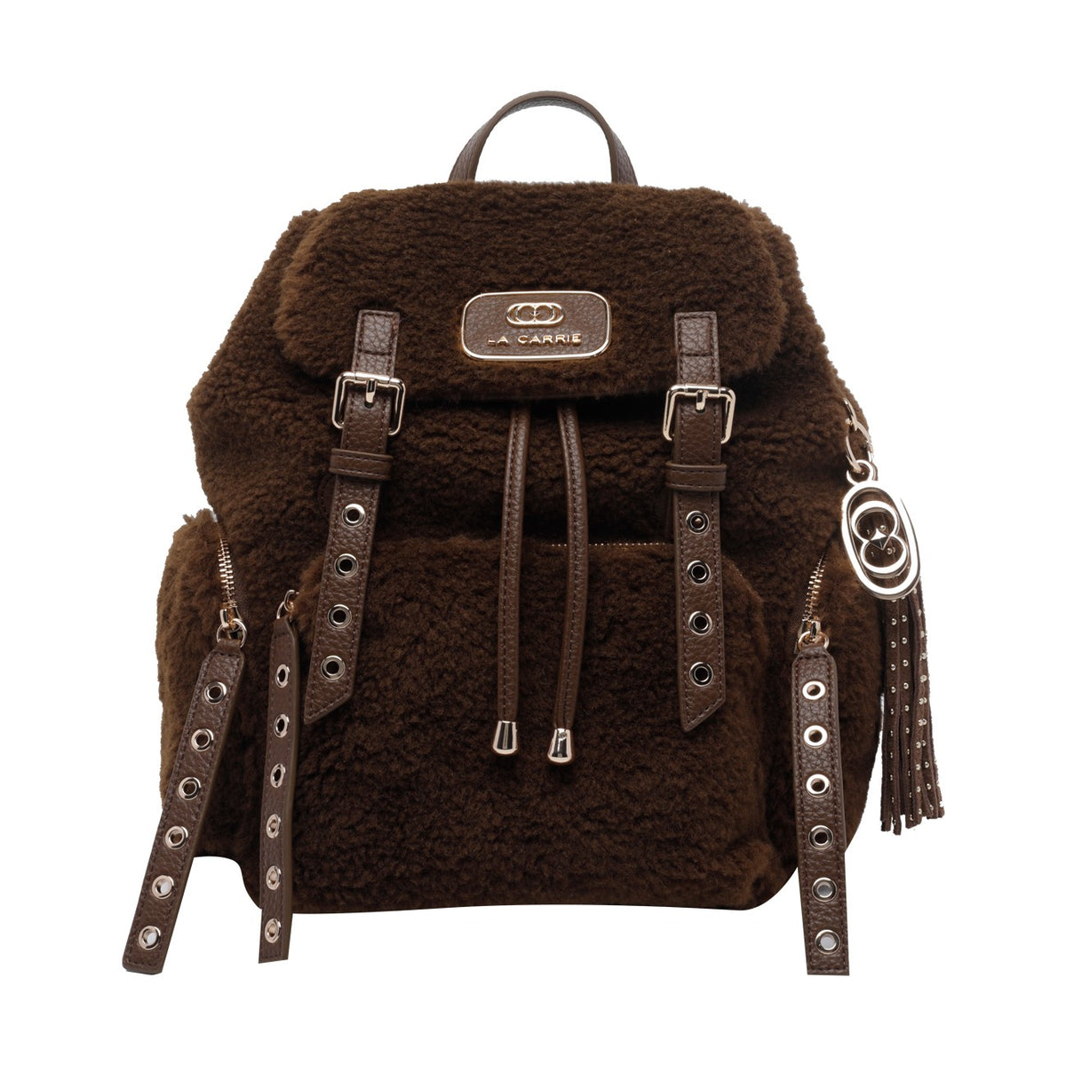 La Carrie Women Logo Teddy Backpack