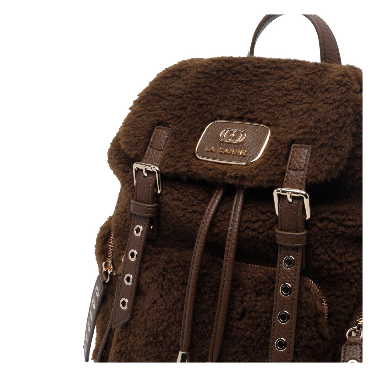 La Carrie Women Logo Teddy Backpack