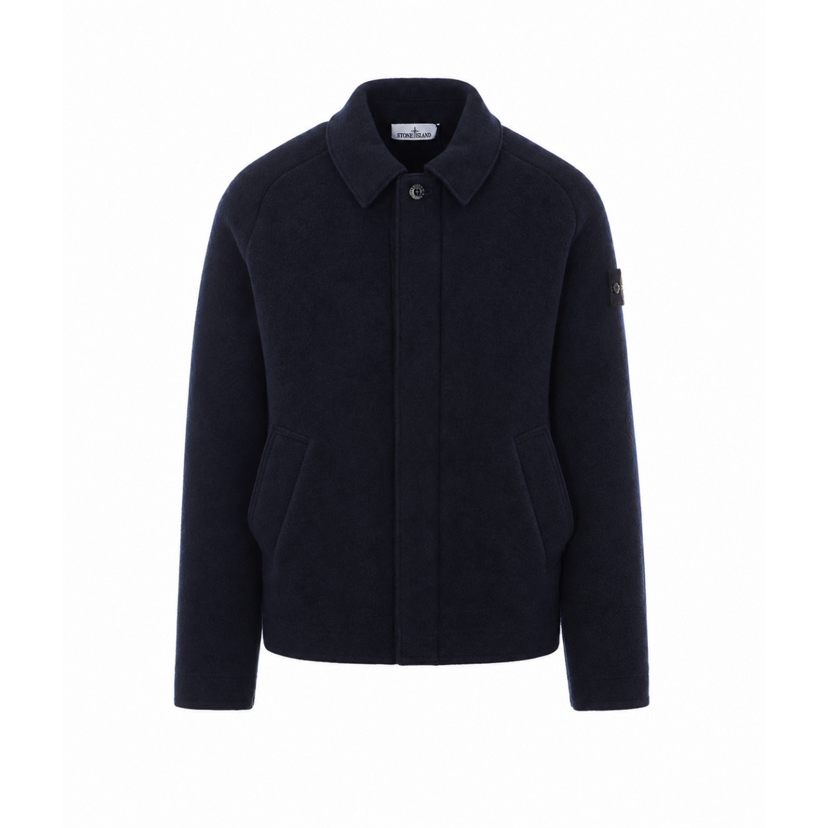 Stone Island Stone Island Men Logo Virgin Wool Jacket