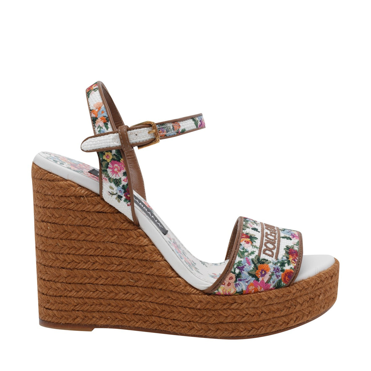 Dolce&Gabbana Dolce&Gabbana Women Logo Wedged Sandals With Embroidered Wire