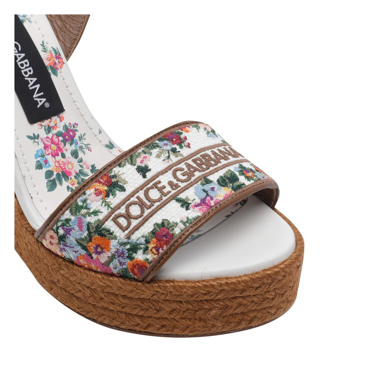 Dolce&Gabbana Dolce&Gabbana Women Logo Wedged Sandals With Embroidered Wire