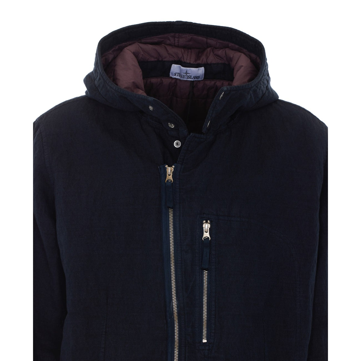Stone Island Men Logo Wool Diagonal Parka