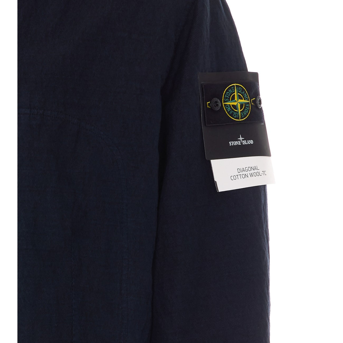 Stone Island Men Logo Wool Diagonal Parka