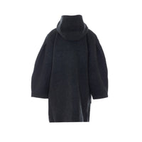 Ganni Women Logo Wool Peacoat