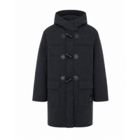 Ganni Women Logo Wool Peacoat
