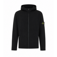 Stone Island Men Logo Zip Up Hoodie