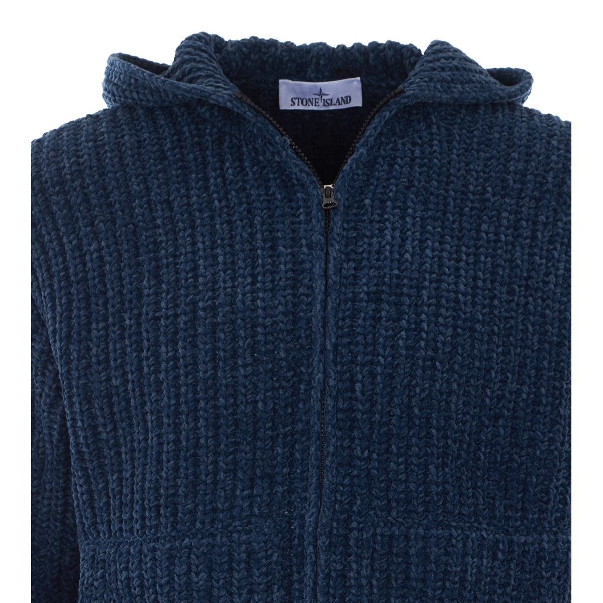 Stone Island Stone Island Men Logo Zipped And Hooded Sweater
