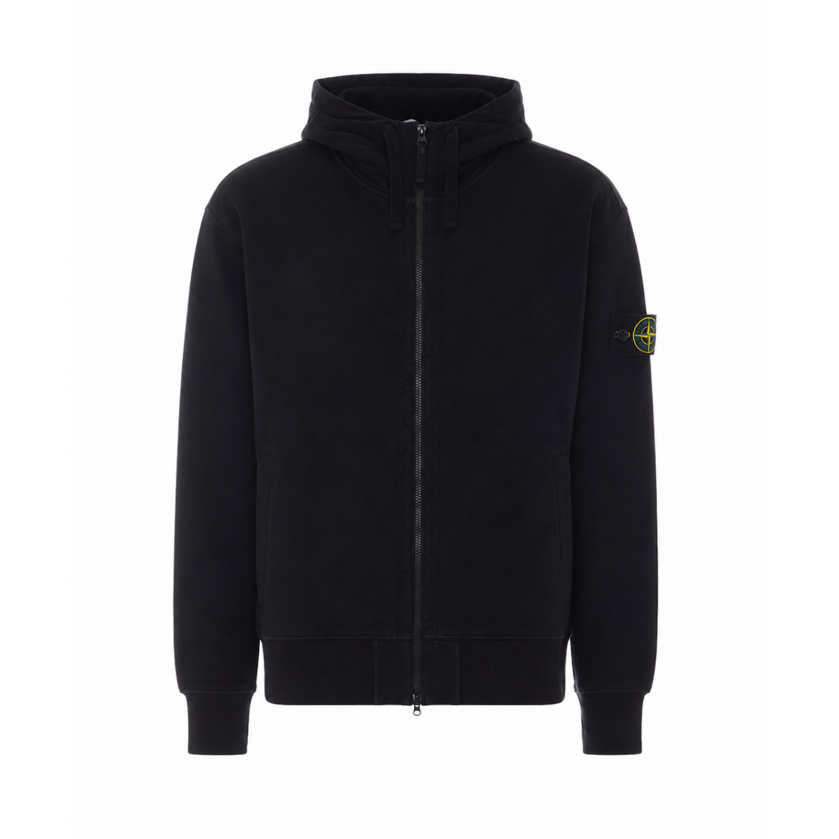 Stone Island Men Logo Zipped Hoodie
