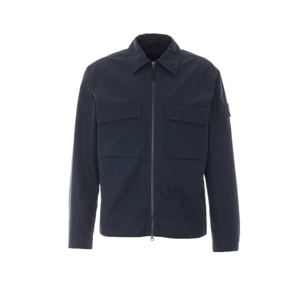 Stone Island Men Logo Zipped Overshirt