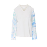 Maison Margiela Women Long Sleeves T-Shirt With Floral Print