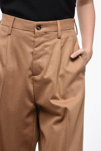 Marni Flannel Loose-fit Pants with Turn-ups