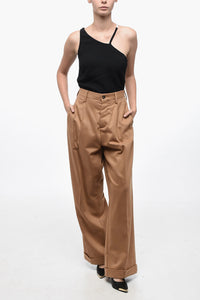 Marni Flannel Loose-fit Pants with Turn-ups