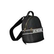 Love Moschino Chic Black Designer Backpack with Print Women's Detail