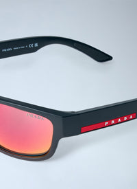 Prada Linea Rossa Men Ps C04s Mirrored Sunglasses