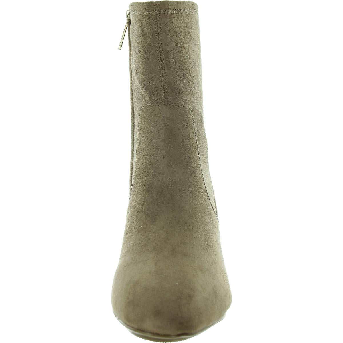 City Womens Faux Leather Zipper Ankle Boots