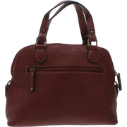 Kinnewick Midi Womens Faux Leather Convertible Satchel Handbag