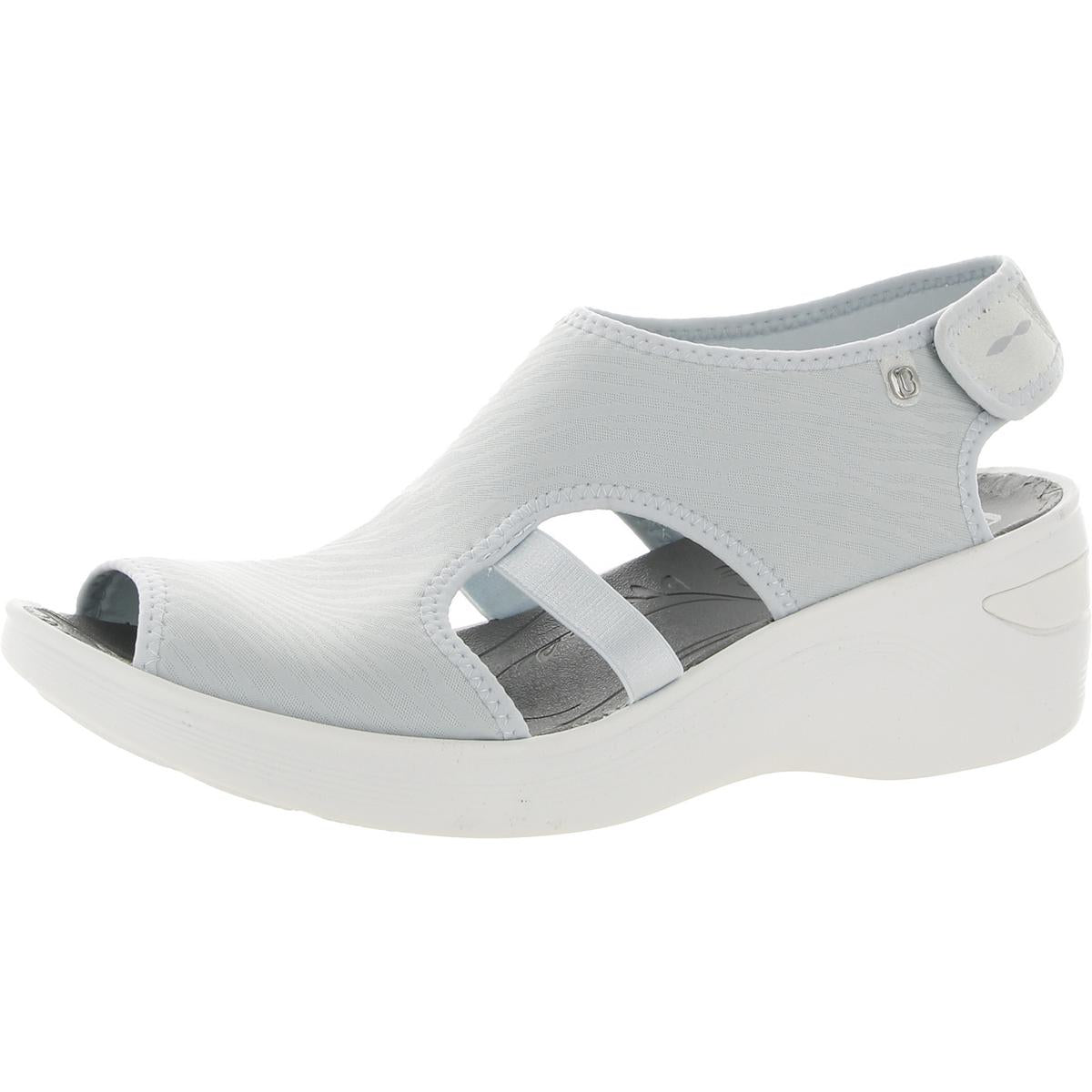 Dream Womens Contrast Trim Slingback Wedge Sandals