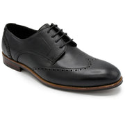 Mens Faux Leather Round Toe Oxfords