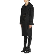 Womens Double-Breasted Midi Trench Coat