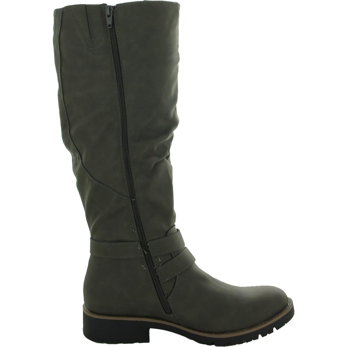 Brinley Womens Faux Leather Tall Knee-High Boots