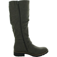 Brinley Womens Faux Leather Tall Knee-High Boots