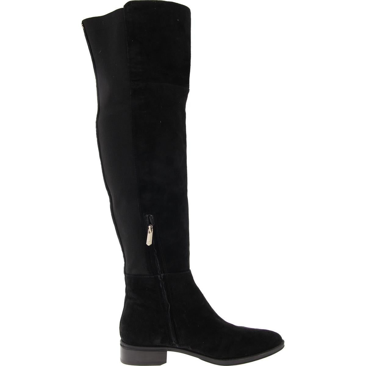 Pam Womens Zipper Ribbed Knit Over-The-Knee Boots