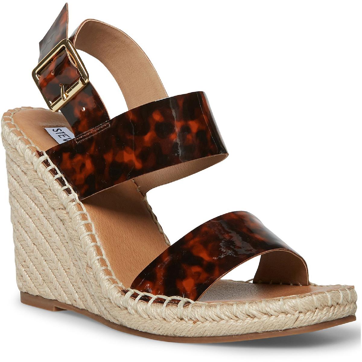 Uri Womens Buckle Espadrilles Wedge Sandals
