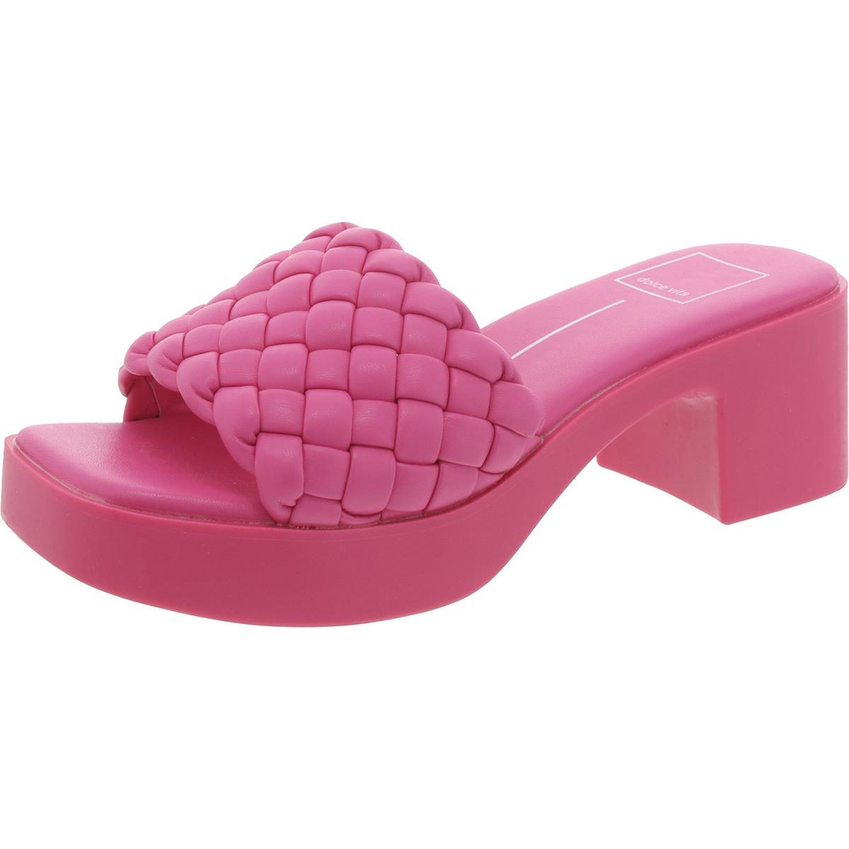GOLDY Womens Faux Leather Slip On Mule Sandals