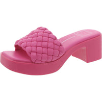 GOLDY Womens Faux Leather Slip On Mule Sandals