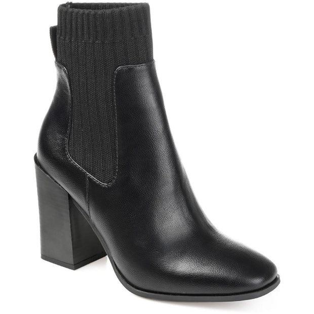 Adalia Womens Faux Leather Stretch Chelsea Boots