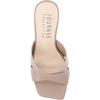 Chazz Womens Faux Leather Slip On Heels