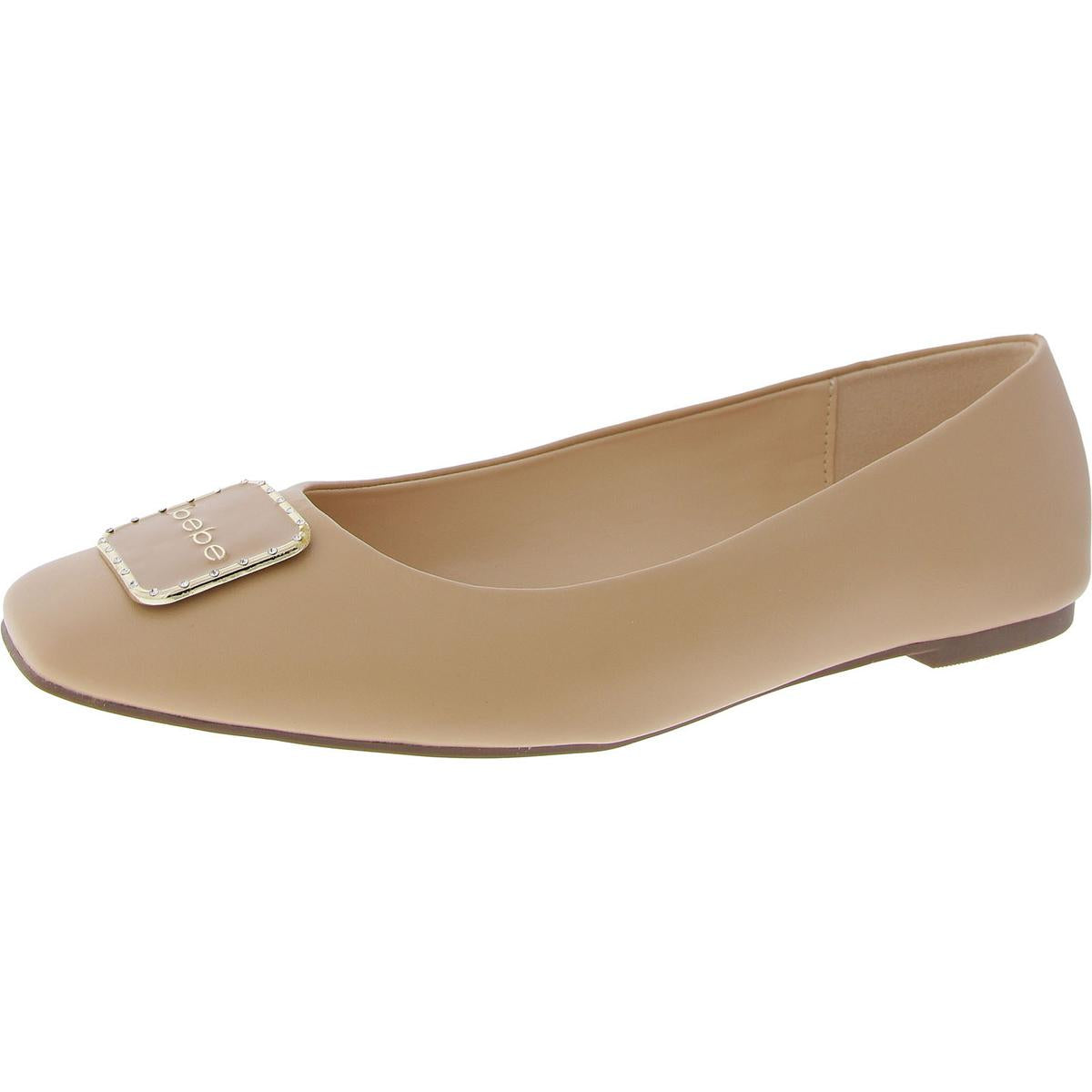 Alina Womens Rhinestone Faux Leather Loafers