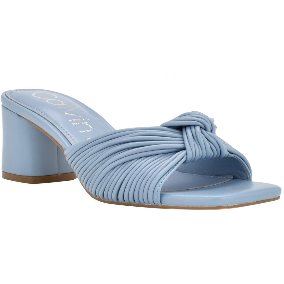 Beanca Womens Faux Leather Slip-On Strappy Sandals