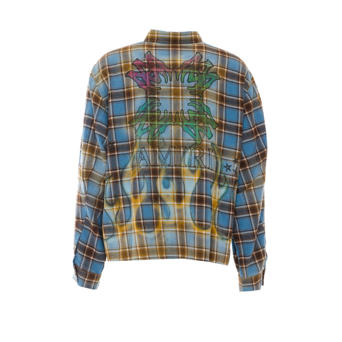 Amiri Men Ma Quad Flames Flannel Shirt