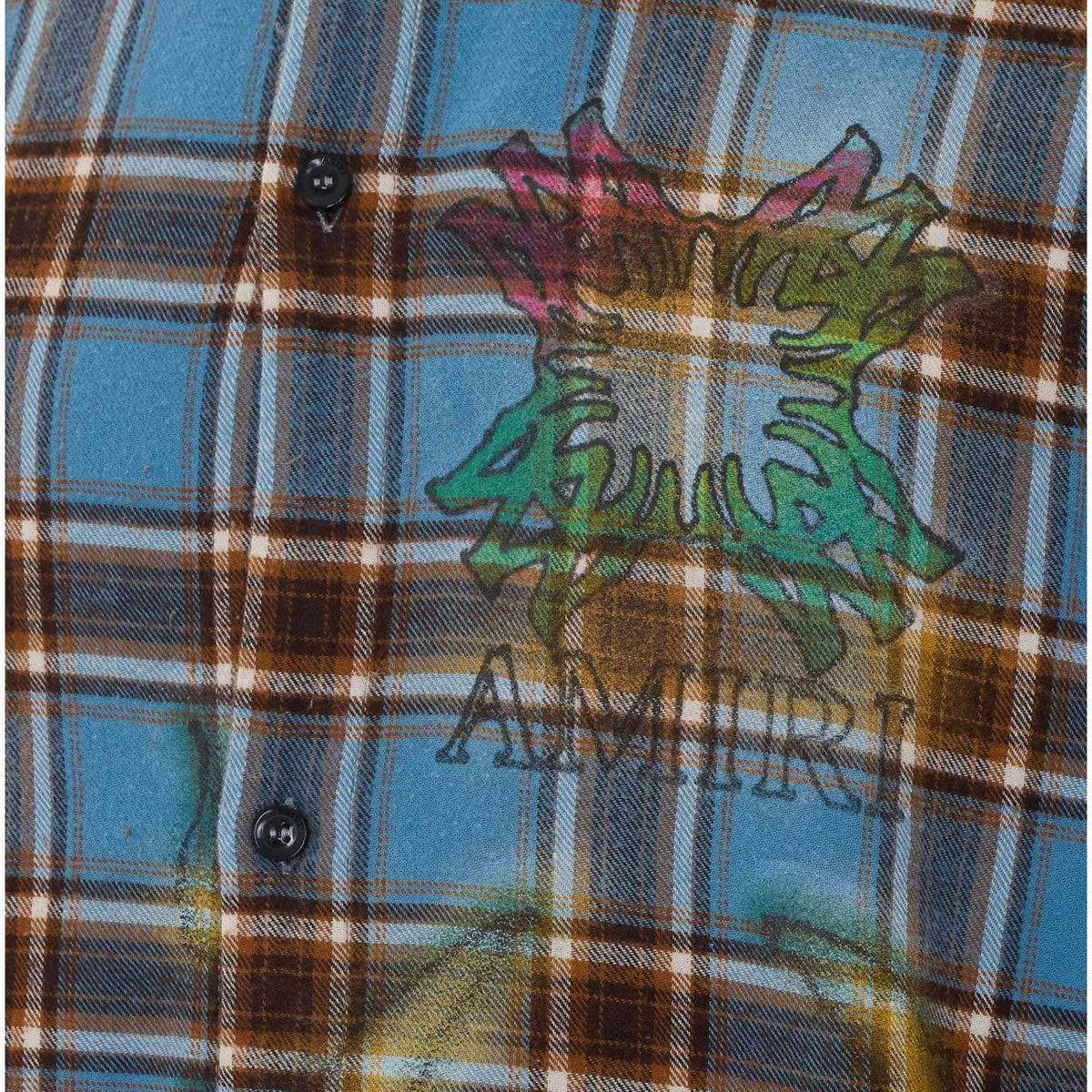 Amiri Men Ma Quad Flames Flannel Shirt