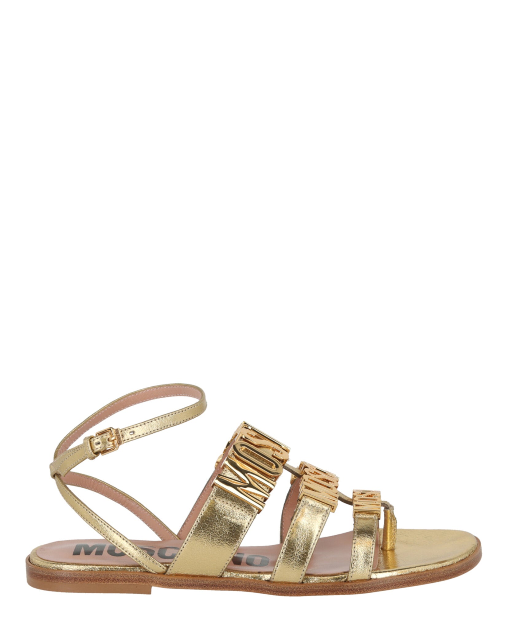Moschino Womens Degrade Metal Logo Sandals